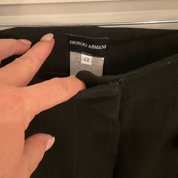 Giorgio Armani black pinstripe trouser - Picture 7 of 9